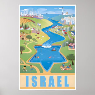 Israël Reisposter Vintage Israëlische Kunst Thuis Poster