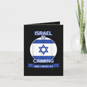 Israël roept en ik moet gaan  feestdagen kaart