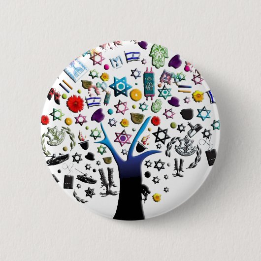 Israël Ronde Button 5,7 Cm (Voorkant)