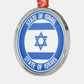 Israel Round Emblem Metalen Ornament (Links)