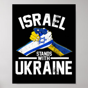 Israël Staat Met Oekraïne Oekraïense Israëlische V Poster