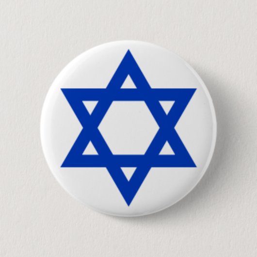 Israël - ster van David Ronde Button 5,7 Cm (Voorkant)