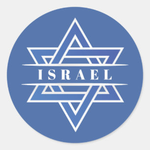 Israël ster van David vlag Ronde Sticker