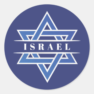 Israël ster van David vlag Ronde Sticker