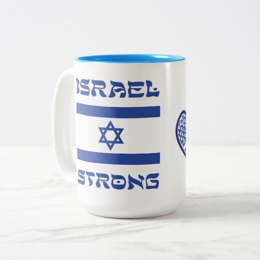 Israël Sterk Tweekleurige Koffiemok (Voorkant links)