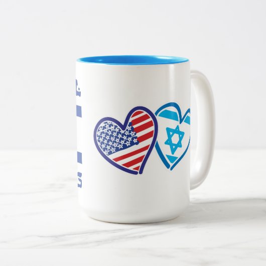 Israël Sterk Tweekleurige Koffiemok (Voorkant rechts)
