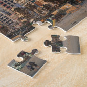 Israël, Tel Aviv, beachfront, hotels, schemering Legpuzzel (Zijkant)