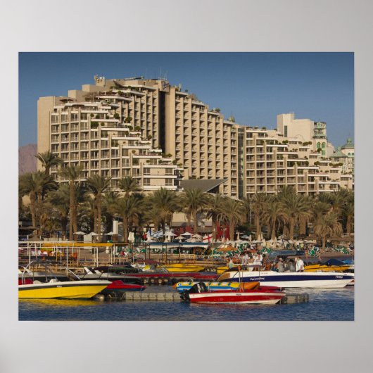 Israel, The Negev, Eilat, Red Zee beachfront Poster (Voorkant)