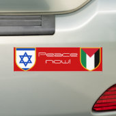 Israël versus Palestina vrede nu Bumpersticker (Op auto)
