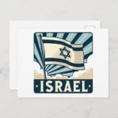 Israel Vintage Travel Poster Briefkaart (Voorkant / Achterkant)