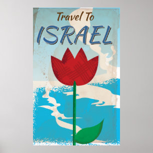 Israël Vintage vakantieposter Poster