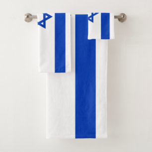 Israël vlag blauw en wit modern bad handdoek