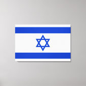 Israël vlag blauw en wit modern patriottisch canvas afdruk (Voorkant)