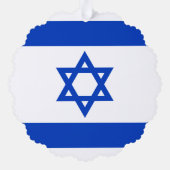 Israël vlag blauw en wit modern patriottisch ornament kaart (Achterkant)