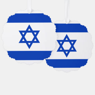 Israël vlag blauw en wit modern patriottisch ornament kaart