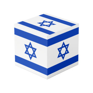 Israël vlag blauw wit modern kubus