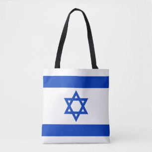 Israël vlag blauw wit modern patriottisch draagtas