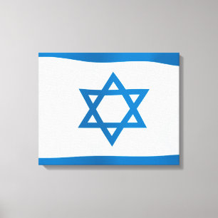 Israël Vlag Canvas Afdruk