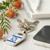 Israël Vlag Grungge Sleutelhanger (Zijkant)