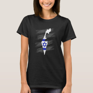 Israël Vlag Jeruzalem Hebreeuws Echte Jood Israeli T-shirt