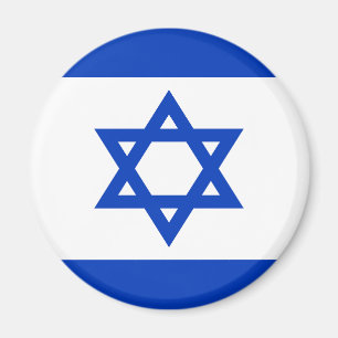 Israël Vlag Joodse Ster Blauw en Wit Magneet