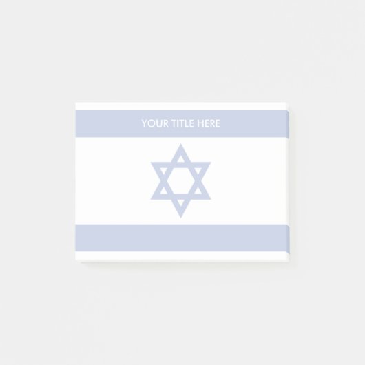 Israël vlag joodse ster symbool gepersonaliseerd post-it® notes (Voorkant)