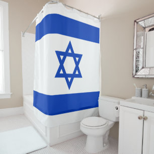 Israël vlag modern patriottisch douchegordijn