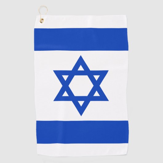 Israël vlag modern patriottisch golfhanddoek (Voorkant)