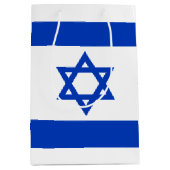 Israël vlag modern patriottisch medium cadeauzakje (Voorkant)