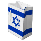 Israël vlag modern patriottisch medium cadeauzakje (Achterkant Gekanteld)