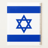 Israël vlag modern patriottisch modern planner (Achterkant)