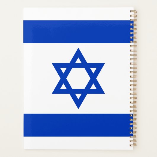 Israël vlag modern patriottisch modern planner (Achterkant)