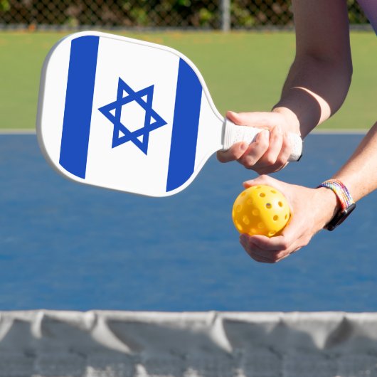 Israël vlag modern patriottisch pickleball paddle (Insitu)