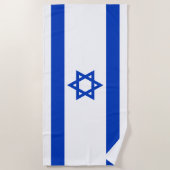 Israël vlag modern patriottisch strandlaken (Voorkant)