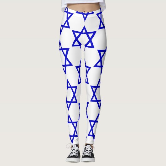 Israël vlag patroon leggings (Voorkant)