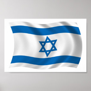 Israël Vlag Poster Print