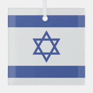 Israël Vlag, Ster van David Jodendom Joods Glas Ornament