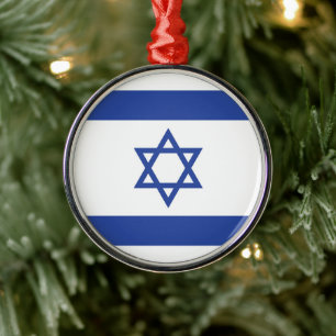 Israël Vlag, Ster van David Jodendom Joods Metalen Ornament