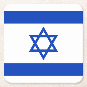 Israël-vlag Vierkante Kartonnen Onderzetter