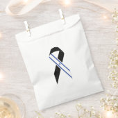 Israël vlag zwart lint bedankzakje (Geknipt)