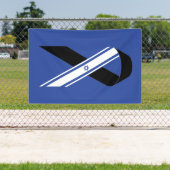 Israël vlag zwart lint gedenkteken blauw spandoek (Insitu)