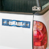 Israel Waving Flag Bumpersticker (Op Truck)
