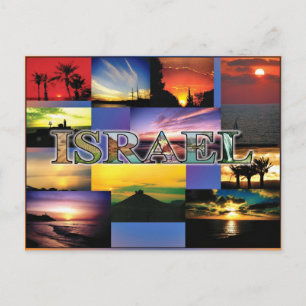 israel zonsondergang briefkaart