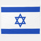 ISRAELI FLAG FLEECE DEKEN (Voorkant (Horizontaal))