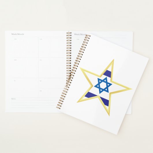 Israeli Flag Star of David Gold Trimmed (Devant avec enveloppe)