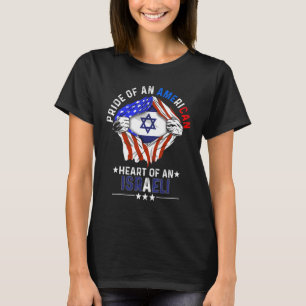 Israëlisch-Amerikaans Pride Buitenlandse Land Isr T-shirt