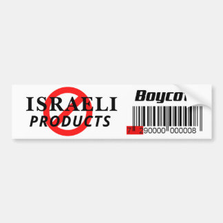 ISRAËLISCHE PRODUCTEN BOYCOTTEN BUMPERSTICKER