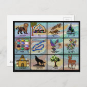 Israëlische stammen briefkaart (Voorkant / Achterkant)