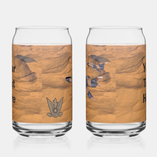 Israëlische superbendes over de woestijn blikvorm glas (Rechts)