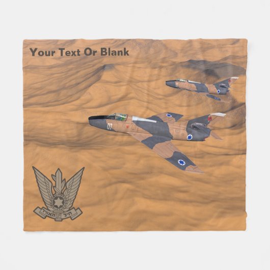 Israëlische superbendes over de woestijn fleece deken (Voorkant (Horizontaal))
